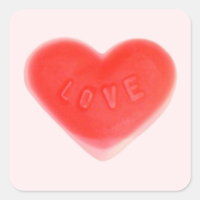 Sweet Heart Pink sticker square (Front)