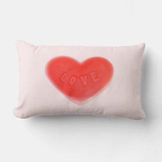 Sweet Heart Pink text throw pillow lumbar