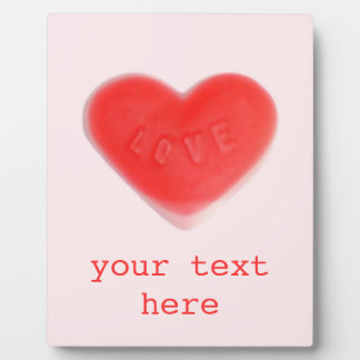 Sweet Heart Pink 'Your Text' photo plaque