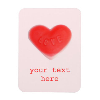 Sweet Heart Pink 'Your text' premium magnet