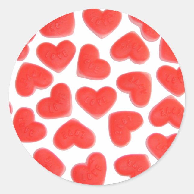 Sweet Heart sticker round (Front)