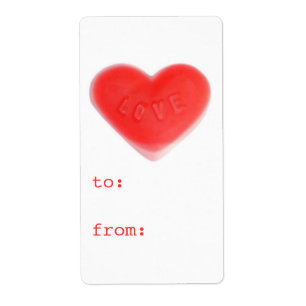 Sweet Heart  'to...from' gift tag label portrait