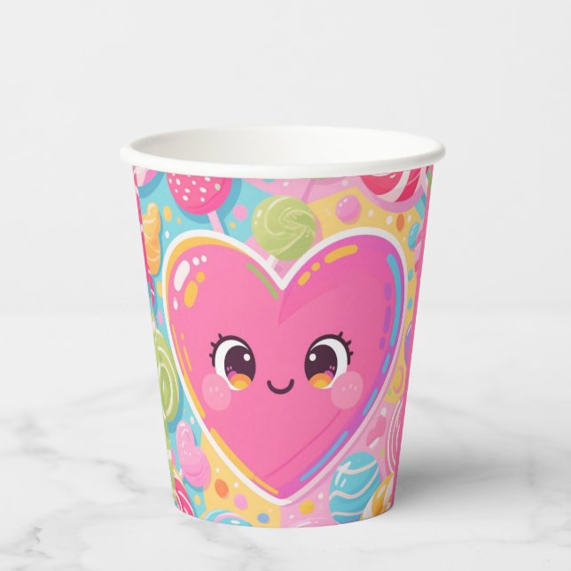 Sweet Heart Vibes – Cute Paper Cup (Front)