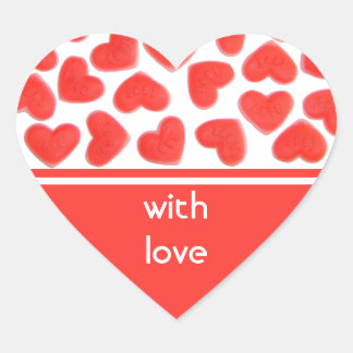 Sweet Heart 'with love' sticker heart
