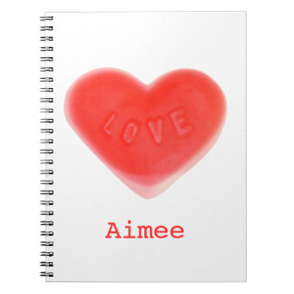 Sweet Heart 'Your Name' notebook