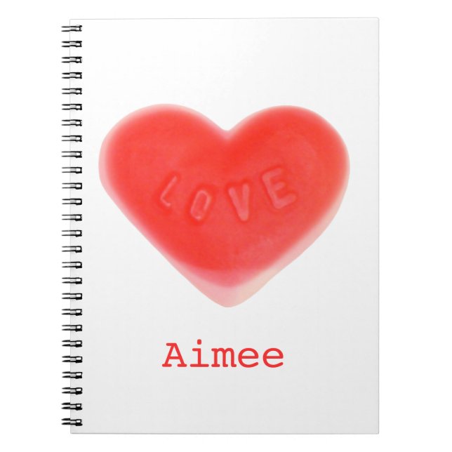 Sweet Heart 'Your Name' notebook (Front)