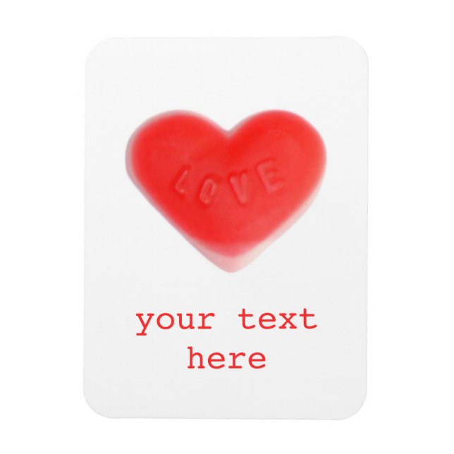Sweet Heart 'Your text' premium magnet (Vertical)
