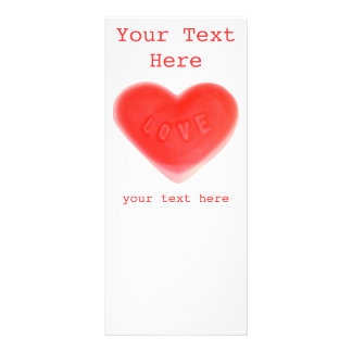 Sweet heart 'Your Text' rack card