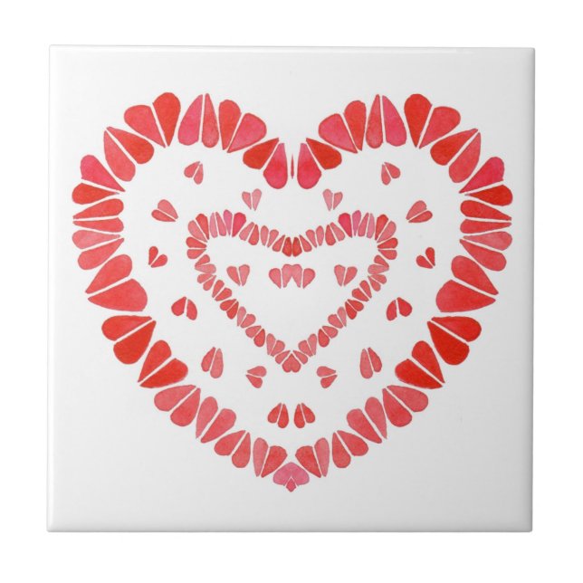 SWEET HEARTS 4.25" Square Ceramic Tile (Front)