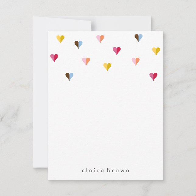 Sweet Hearts A2 Stationery - Multi Colour Card (Front)