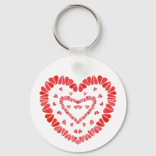 SWEET HEARTS Aluminium Circle Keychain (Front)