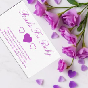 Sweet Hearts Baby Shower Books For Baby Enclosure Card