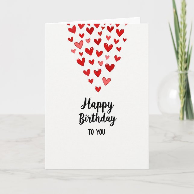 Sweet Hearts Birthday Card (Front)