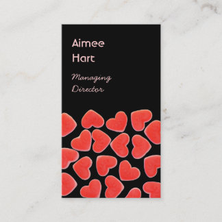 Sweet Hearts Black business card portrait