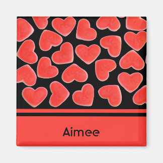 Sweet Hearts Black 'Name' fridge magnet