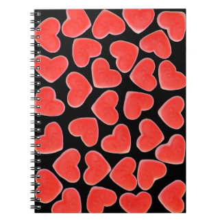 Sweet Hearts Black notebook