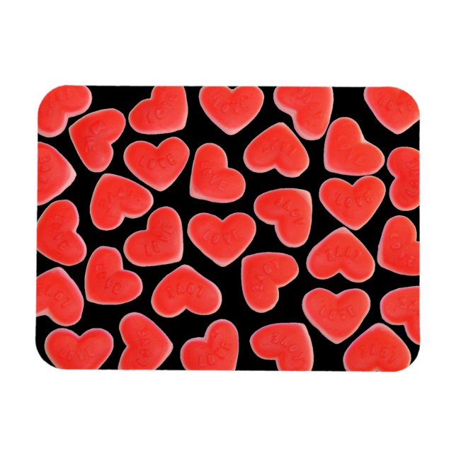 Sweet Hearts Black premium magnet (Horizontal)