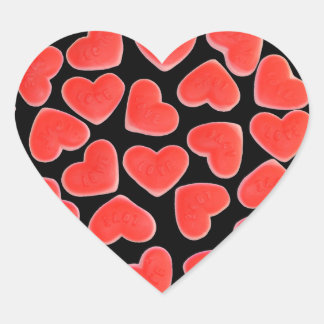 Sweet Hearts Black sticker heart