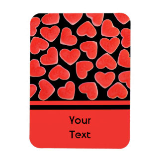Sweet Hearts Black 'text' premium magnet