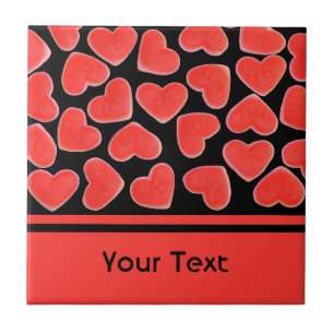 Sweet Hearts Black 'text' tile