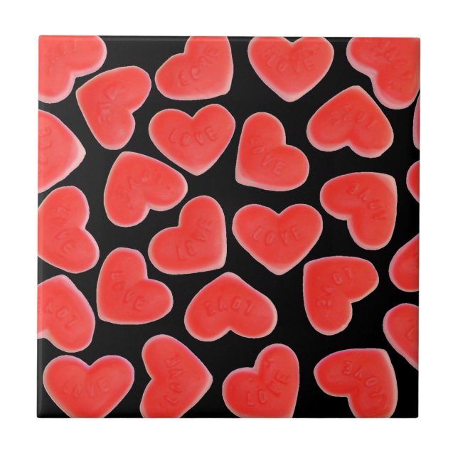 Sweet Hearts Black tile (Front)