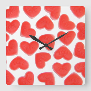 Sweet Hearts clock square