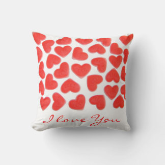 Sweet Hearts 'I love You' script square Cushion