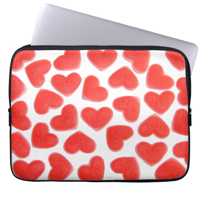 Sweet Hearts laptop sleeve (Front)