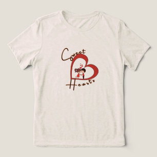 Sweet Hearts Matching Couple T-Shirt - Cute Valent Tri-Blend Shirt