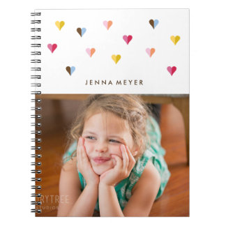Sweet Hearts - Multi Coloured - Photo Spiral Notebook