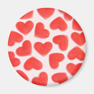 Sweet Hearts Pink fridge magnet round
