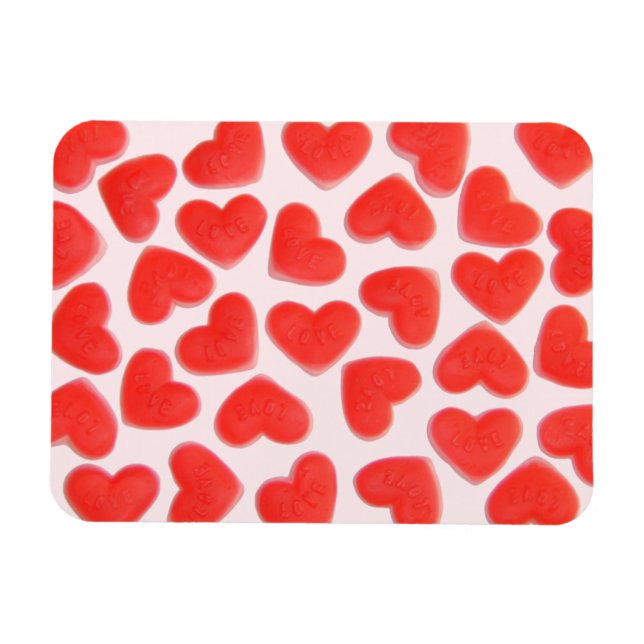 Sweet Hearts Pink premium magnet (Horizontal)