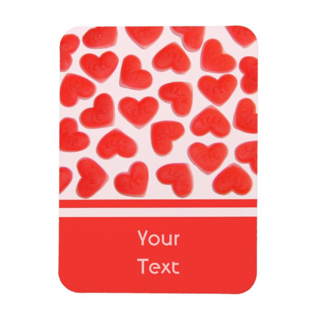 Sweet Hearts Pink 'text' premium magnet (Vertical)