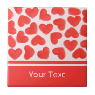 Sweet Hearts Pink 'text' tile