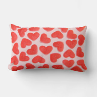 Sweet Hearts Pink Valentine red backthrow pillow