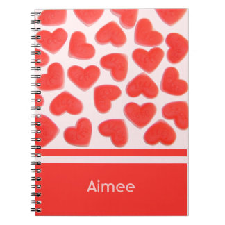 Sweet Hearts Pink 'Your Name' notebook