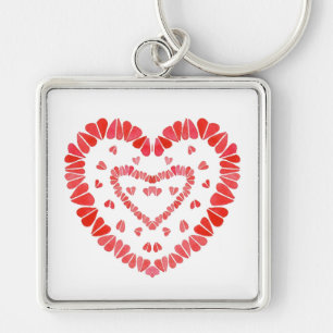 SWEET HEARTS Premium Square Keychain