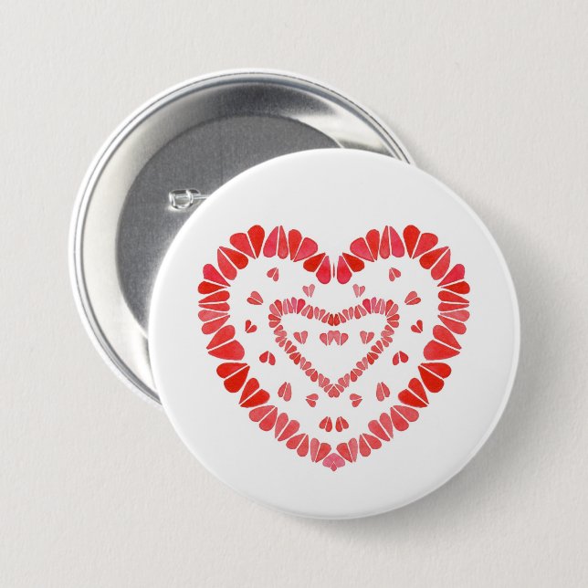 SWEET HEARTS Round Button (Front & Back)