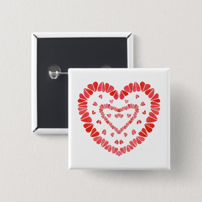 SWEET HEARTS Square Button (Front & Back)