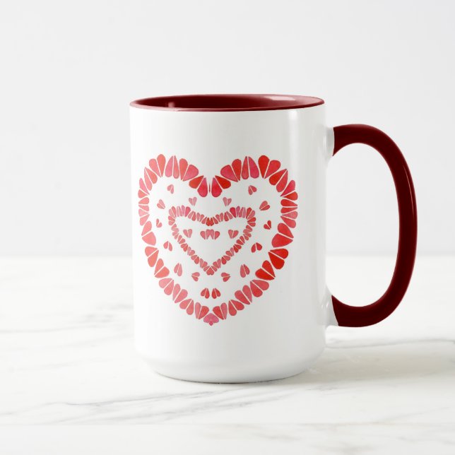 SWEET HEARTS Tall Maroon Combo Mug (Right)