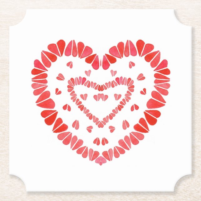 SWEET HEARTS Ticket Paper Coasters (Front)