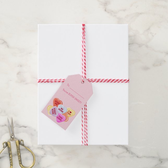 Sweet Hearts Valentines Candy Gift Tags (With Twine)