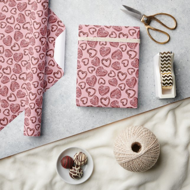 Sweet Hearts Valentine's Day Wrapping Paper (Crafts)