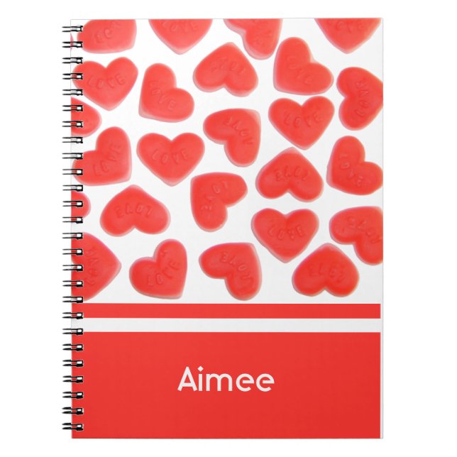 Sweet Hearts 'Your Name' notebook (Front)