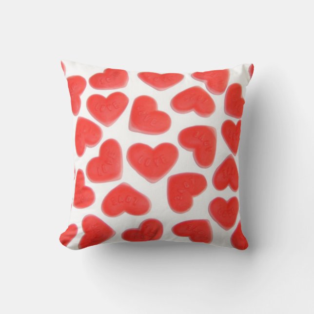 Sweet Hearts your text throw pillow square (Front)