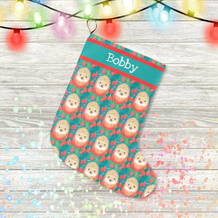 Sweet Hedgehogs and Gumdrops Large Christmas Stocking