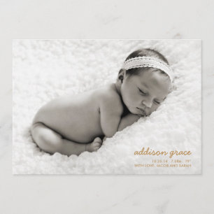 SWEET HELLO Birth Announcement // Faux Gold Foil