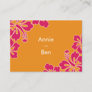 Sweet Hibiscus Wedding Directions Card