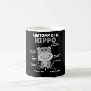Sweet Hippo Statement Anatomy Of a Hippo Coffee Mug