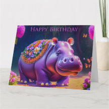Sweet hippopotamus for a birthday